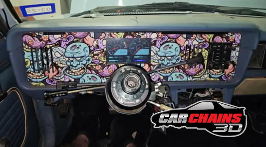 3D Printed Digital Dash Bezel for 1978-1983 Ford Fairmonts - CarChains3d